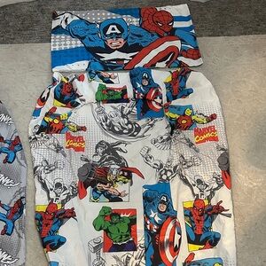 Superhero Kids bedding -twin sheet - Blue, Red, White